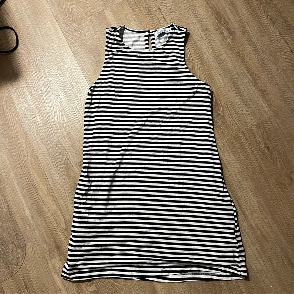 Ava sky stripe tank dress